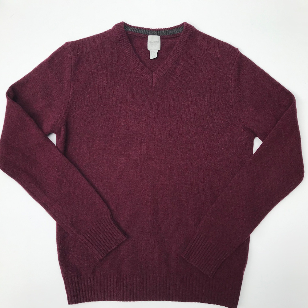 Giasone Merino Blend V-Neck Italian Sweater